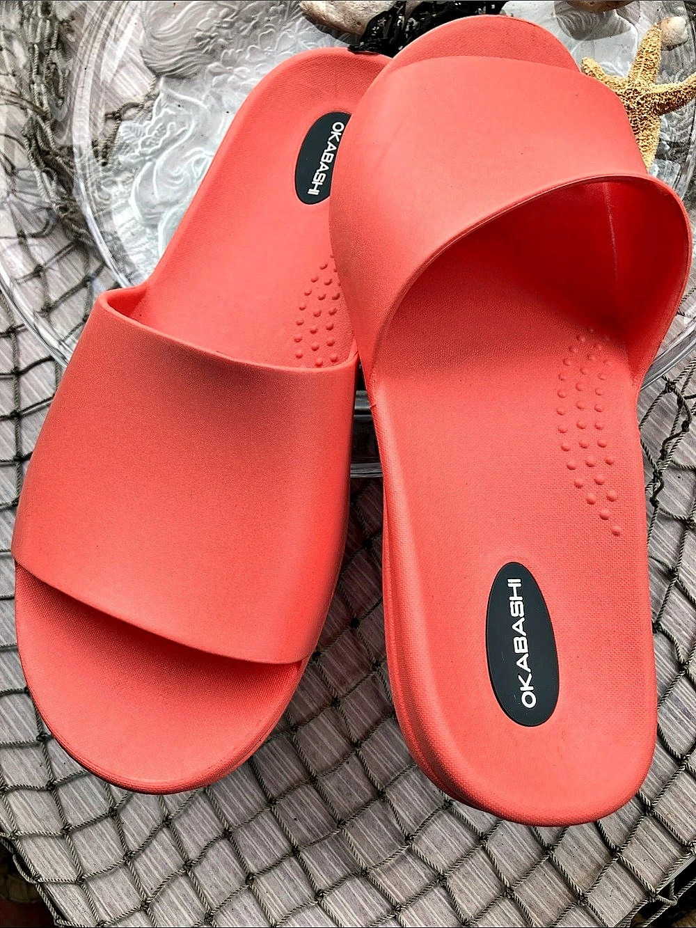 Okabashi Cruise Slide Sandals Salmon
